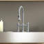 Robinet de cuisine à col de cygne double levier en acier inoxydable avec douchette extractible Whitehaus-40961488