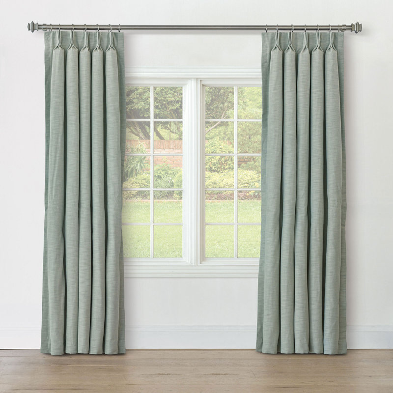 Sterling Strie Curtain Panel In Marine, 40" W x 120" L, Spa