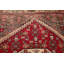 Tapis unique en laine noué à la main rouge Hamedan des années 1960 de 4 pi 3 po x 6 pi 4 po Calcidon