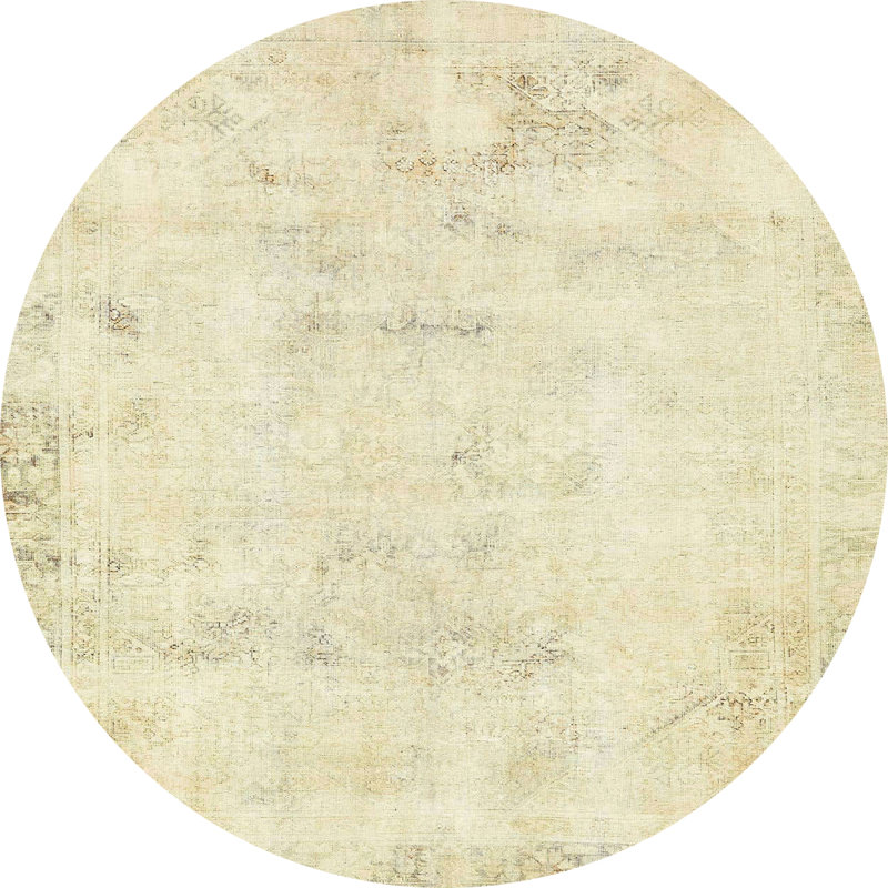 Abstract Indoor Rug, Round 5'