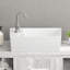 Latryce White Ceramic Rectangular Bathroom Sink