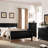 Black 2-Drawer Nightstand