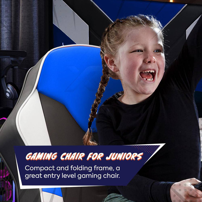 X Rocker Shadow 2.0 Audio Floor Rocker Gaming Chair, Blue