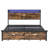 Wooden Headboard Metal Platform Bed, 2 Drawers, Led Lights, Charging, Uncomplicated Up, 600 Lbs Weight Threshold Full Size Bed With Headboard, Drawer Storage, No Box Spring, Easy Assembly Method, Max-1403398435