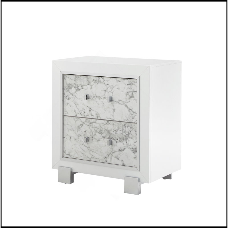 MARBLE WHITE NIGHTSTAND