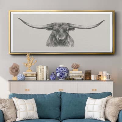 Longhorn bull - toile encadrée