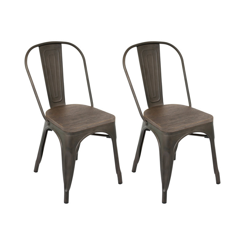 Christie 17.5'' H Dining Chair, Antique/Espresso Wood
