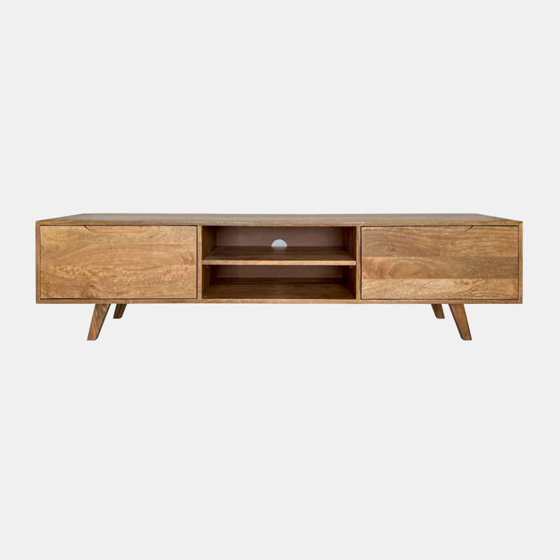Cangelosi Unfinished TV Stand for TVs up to 88", Natural