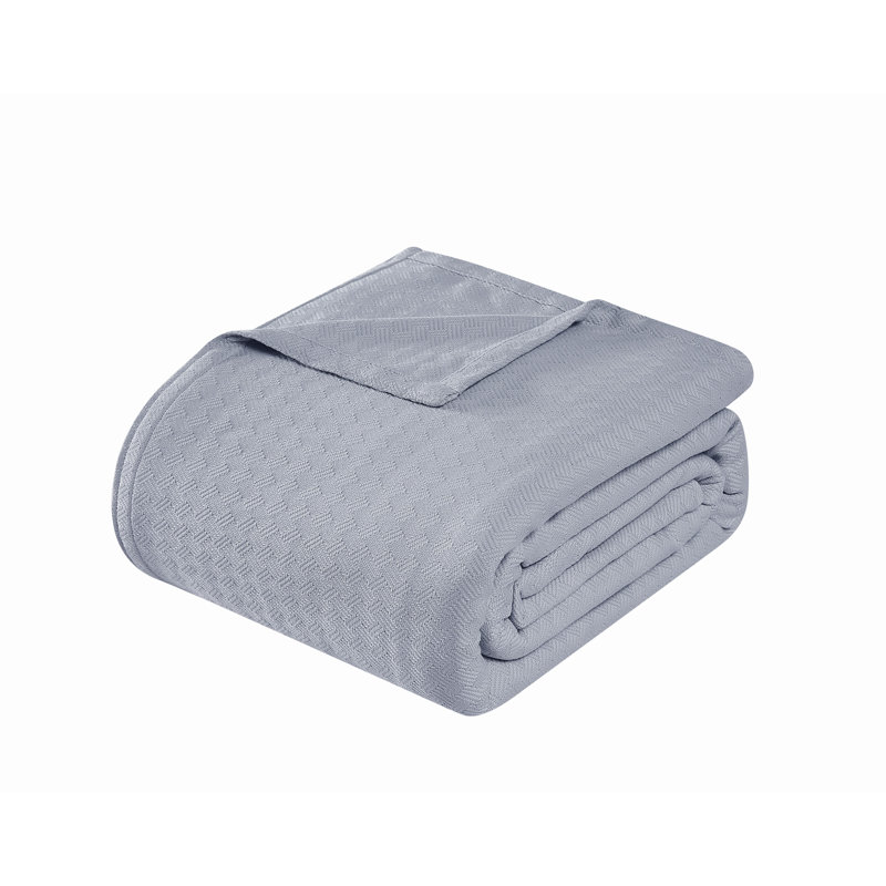 Couverture en coton Borghese Roma Luxe, Gris, Grand lit