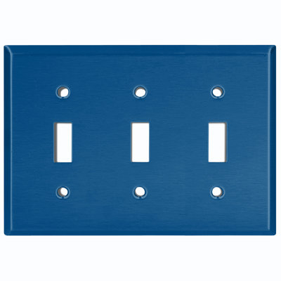 3 - Gang Toggle Light Switch Standard Wall Plate