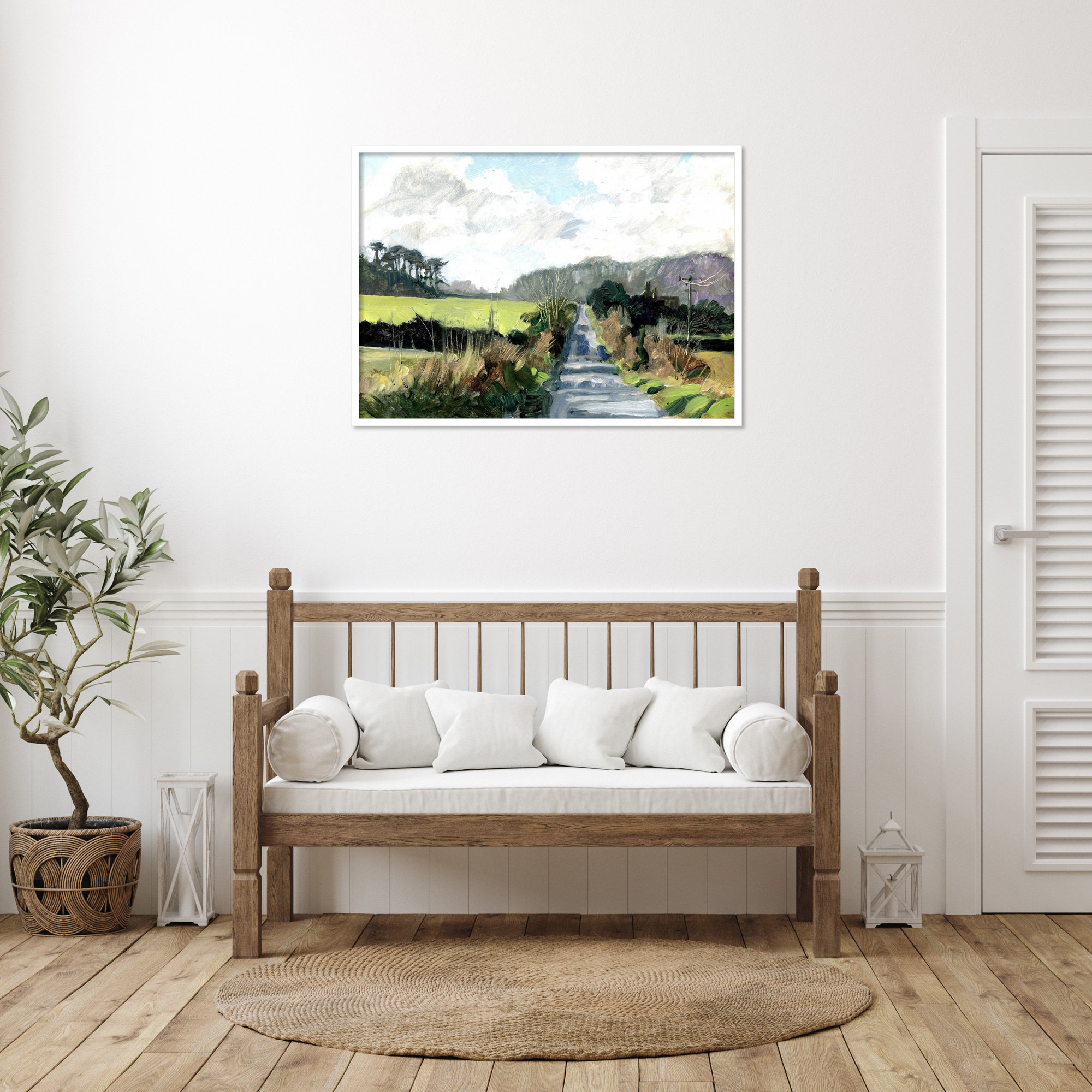 Ripple Lane by Metcalfe Clive, White, 30" H x 41" W x 1" D