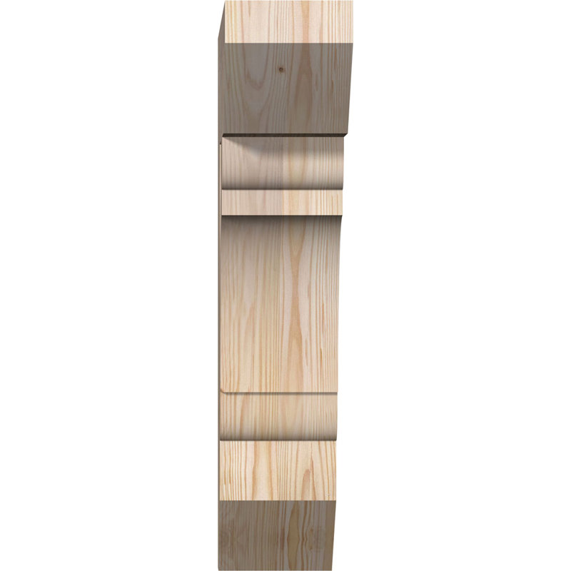 Support en bois / corbeau, Douglas (lisse), H 26 po x l 5,5 po x P 18 po