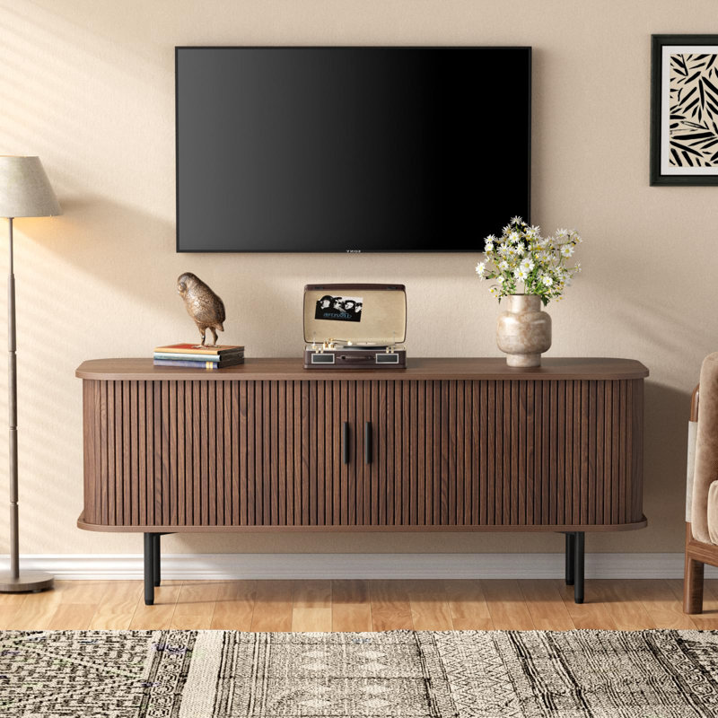 Lilikoi Sideboard, Walnut, 21.8" H x 55.1" W x 15.7" D