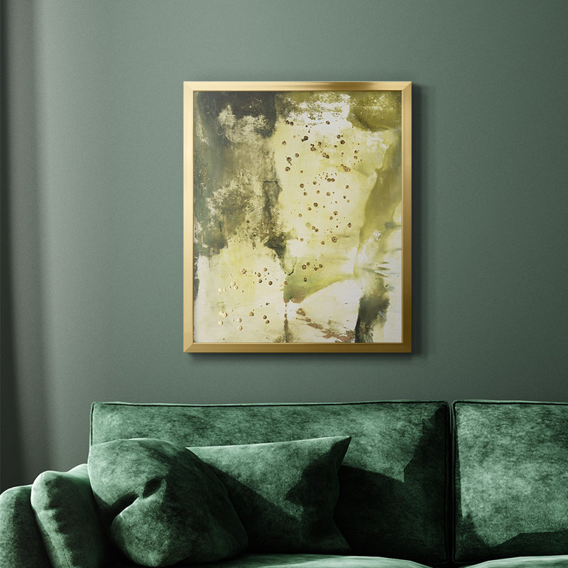 Toile encadrée de qualité supérieure Canyon Diptych II - prête à être accrochée, Or, H 24 po x l 20 po