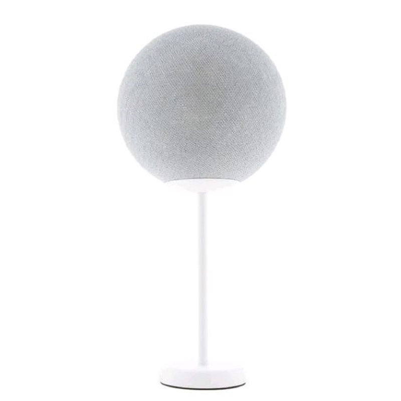 Metal Table Lamp, Stone Gray, 9.84" H x 9.84" W x 9.84" D
