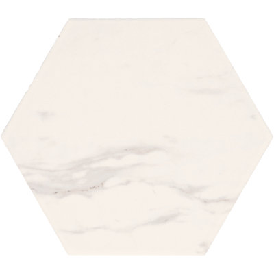 Carreau de sol hexagonal en porcelaine blanche 8 x 9 Itona Tile Stellar (25 pièces par carton) (9,37 pieds carrés par carton)