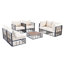 Ensemble de canapé modulaire en métal 7 pièces Modern Minimalist-1983471167