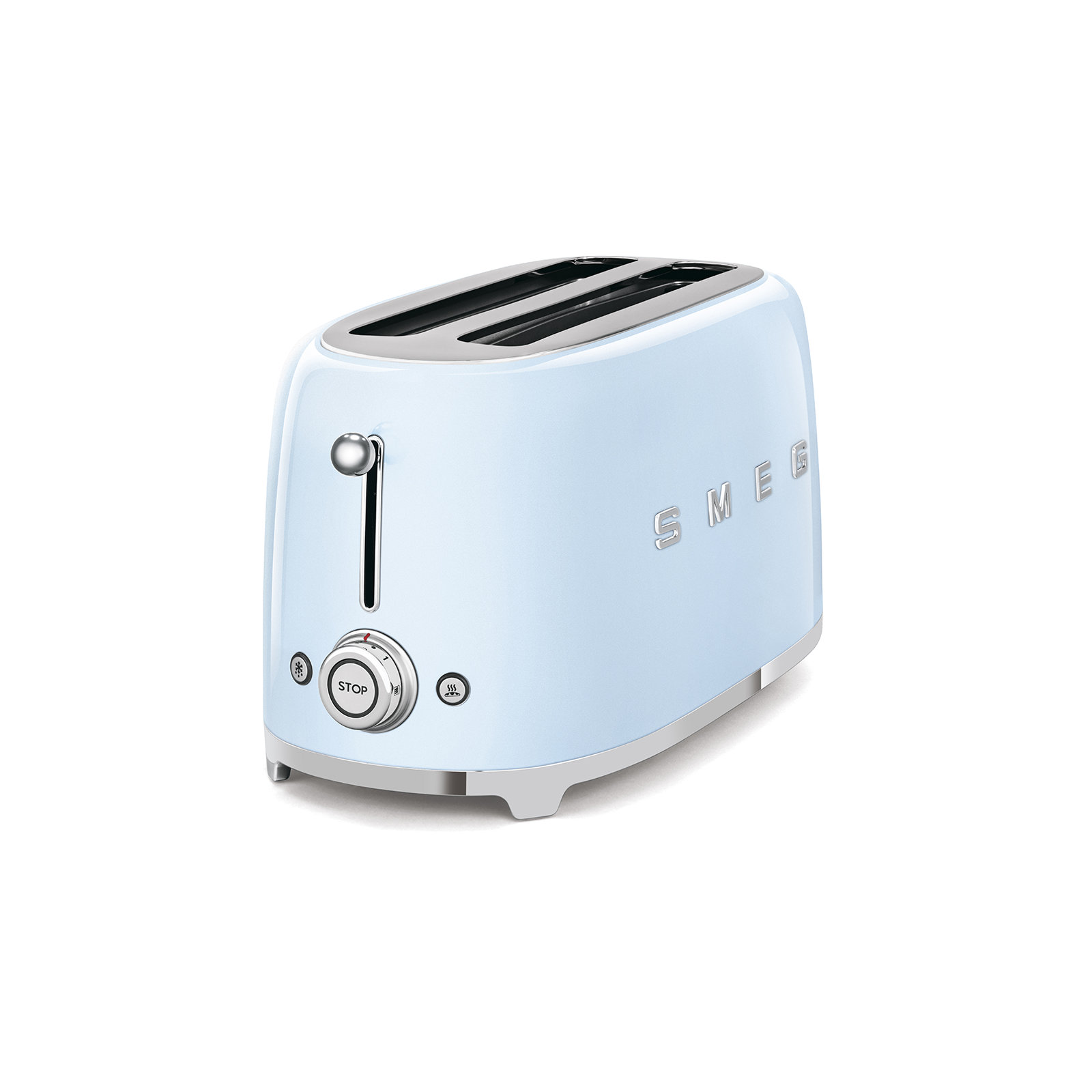 SMEG 50's Retro Style Aesthetic 4 Slice Toaster, Pastel Blue