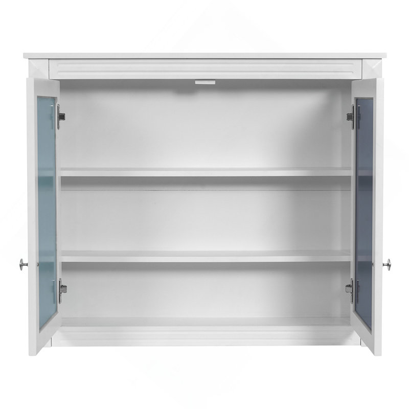 Armoire à pharmacie, armoire de rangement murale pour salle de bain, armoire murale moderne avec 2 miroirs et armoire d'appoint