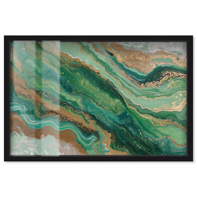 «Gateed Agate II Shadowbox», impression de géode par Art Remedy, H 11 po x l 16 po, Noir