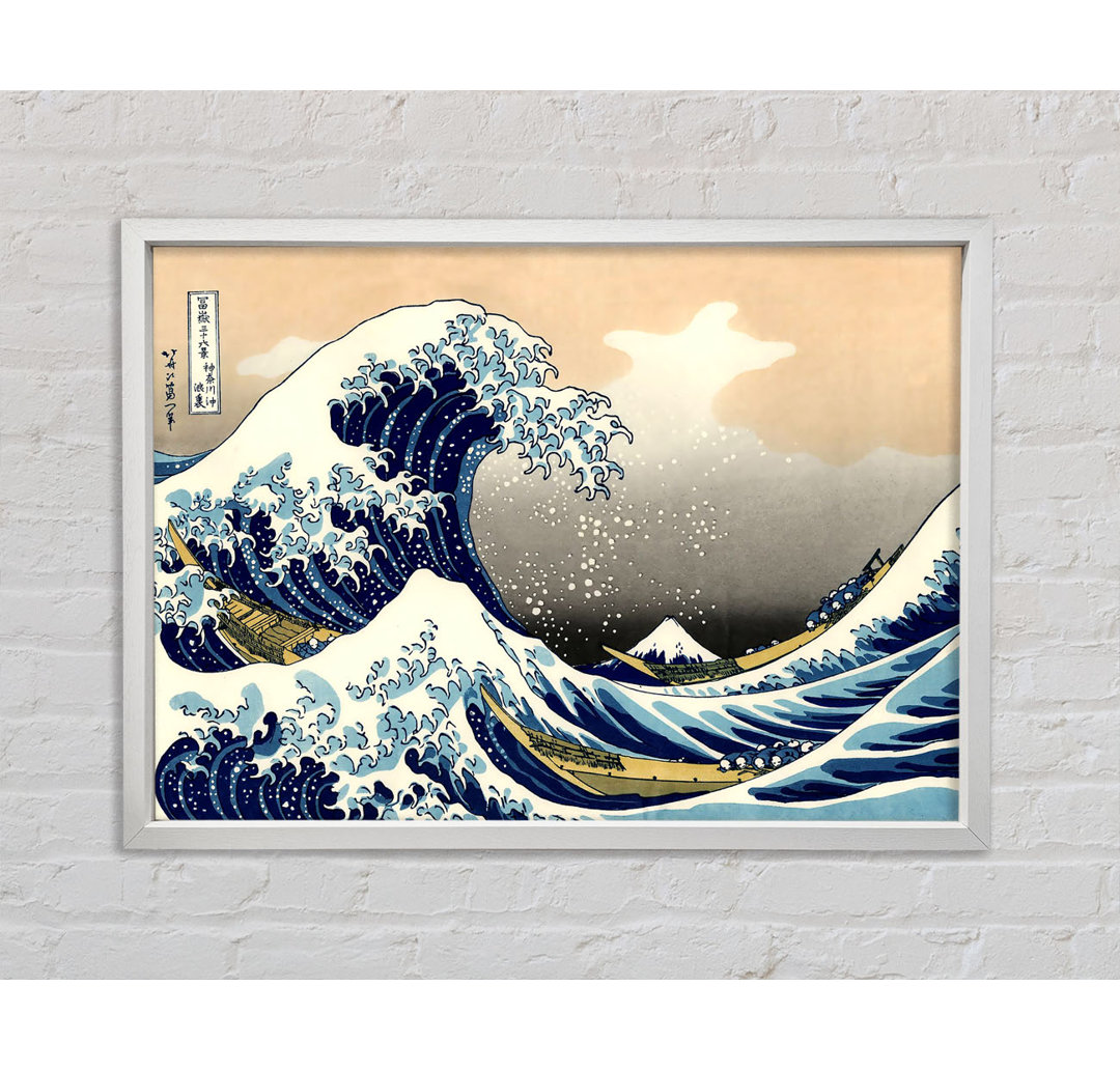 Hokusai Eine große Welle vor Kanagawa - Einzelbildrahmen Kunstdrucke auf Leinwand