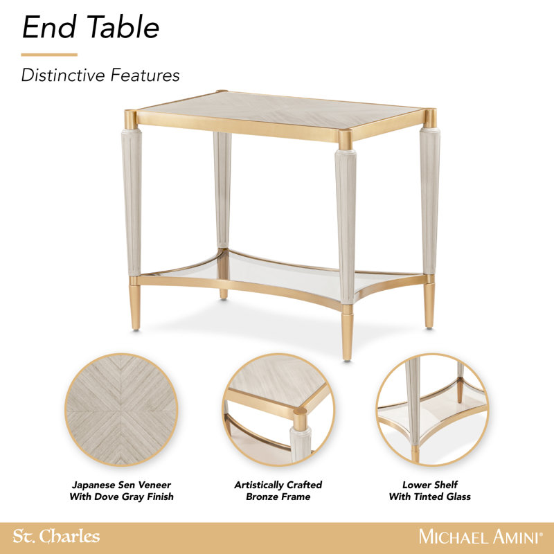 St. Charles End Table - Dove Gray