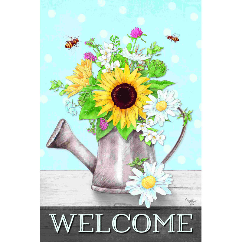 Arrosoir Welcome, H 30 po x l 20 po, Non, Toile tendue