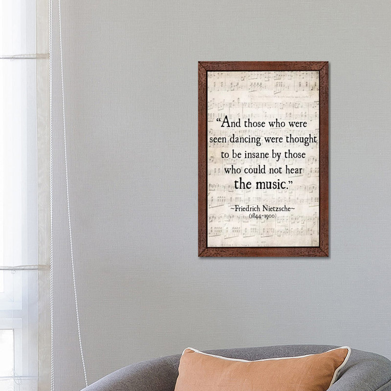 Fredrich Nietzsche by Debbra Obertanec - Floater Frame Print on Canvas, Brown
