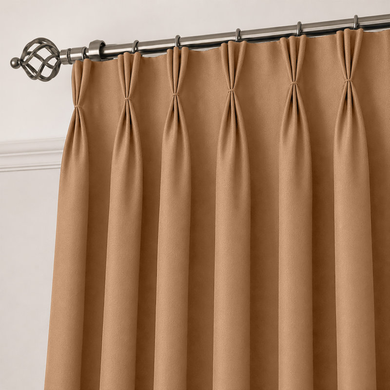 Room Darkening Single Curtain Panel, BEIGE