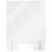Polycarbonate 1 Panel Sneeze Guard with Pass Through Window-959070036