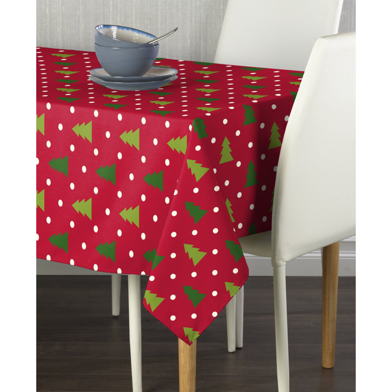 Endicott Christmas Trees Milliken Tablecloth, 84" L x 60" W
