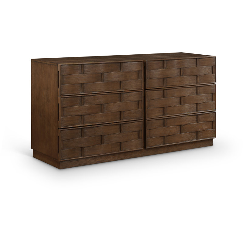 Commode tissée, Brun