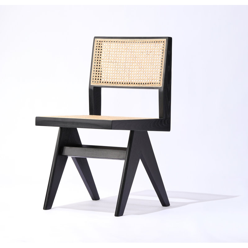 Chaise d'appoint en osier noir Pierre J.