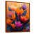 Toile avec cadre flottant brun
