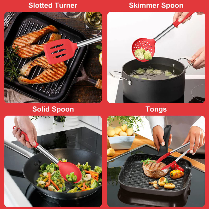Ensemble d'ustensiles en silicone Wuyi