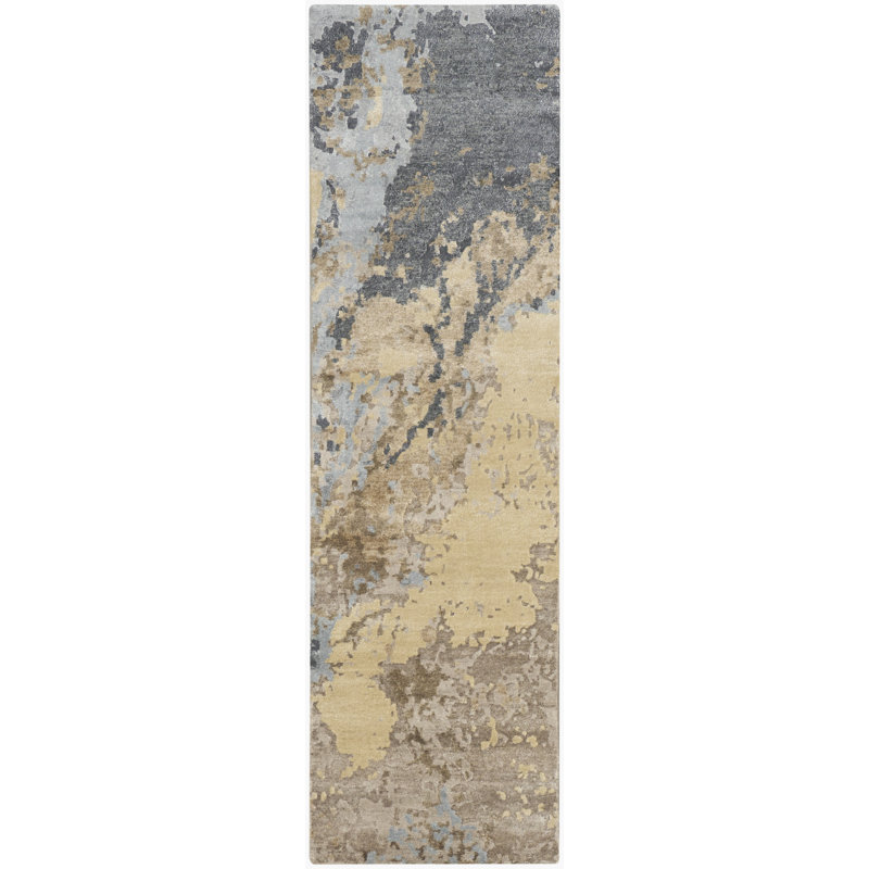 Nourison Tinita 2'3" x 8' Beige Blue Modern Indoor Rug, Runner 2'3" x 8'