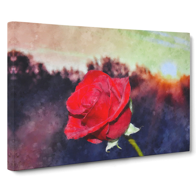 Red Rose Flower Vol.9 - Wrapped Canvas, 35cm H x 50cm W x 3cm D