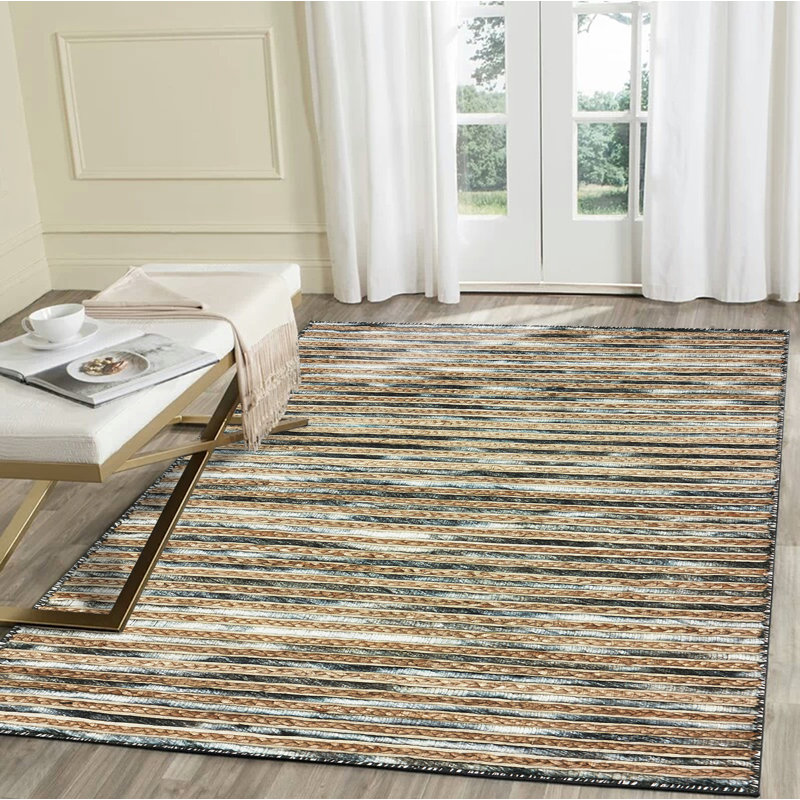 Tapis décoratif en laine Touffetée à la main et en jute Touffeté à la main Vitagliano, Rectangle 9 pi x 12 pi