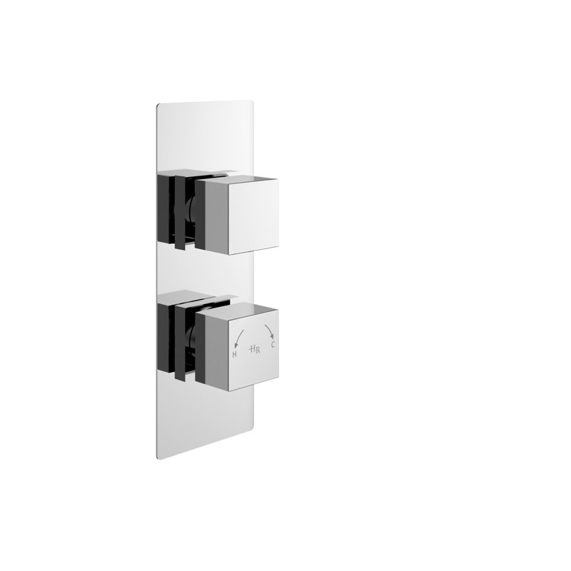 Square Valves Double Concealed Diverter Shower Valve