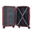 20 po / 24 po / 28 po 3 pièces / ensemble en valise à roulettes ABS, couleur assortie, avec serrure à combinaison (rouge vin)