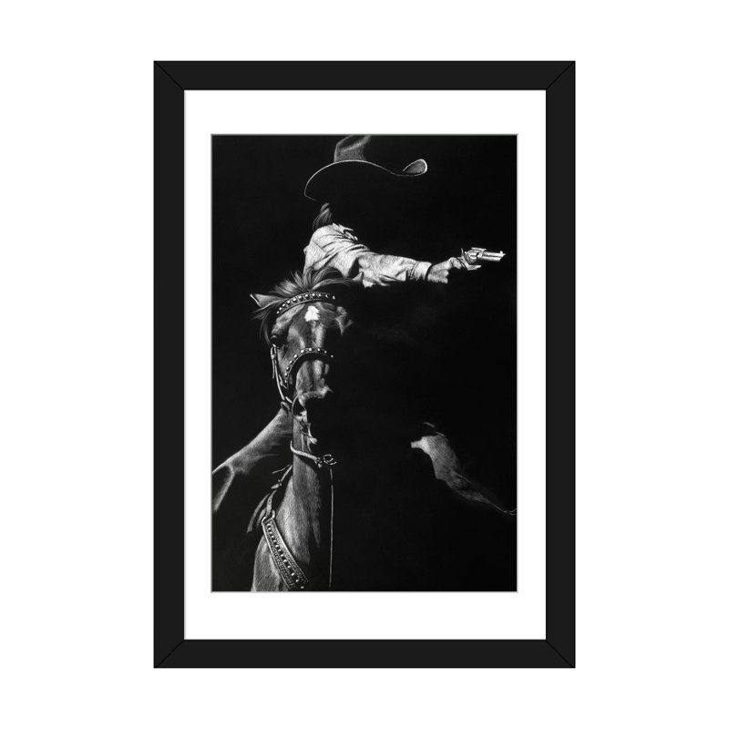 «Getaway véhicule I», impression sur toile, Blanc, Papier beaux-arts encadré noir, H 32 po x l 24 po x P 1 po
