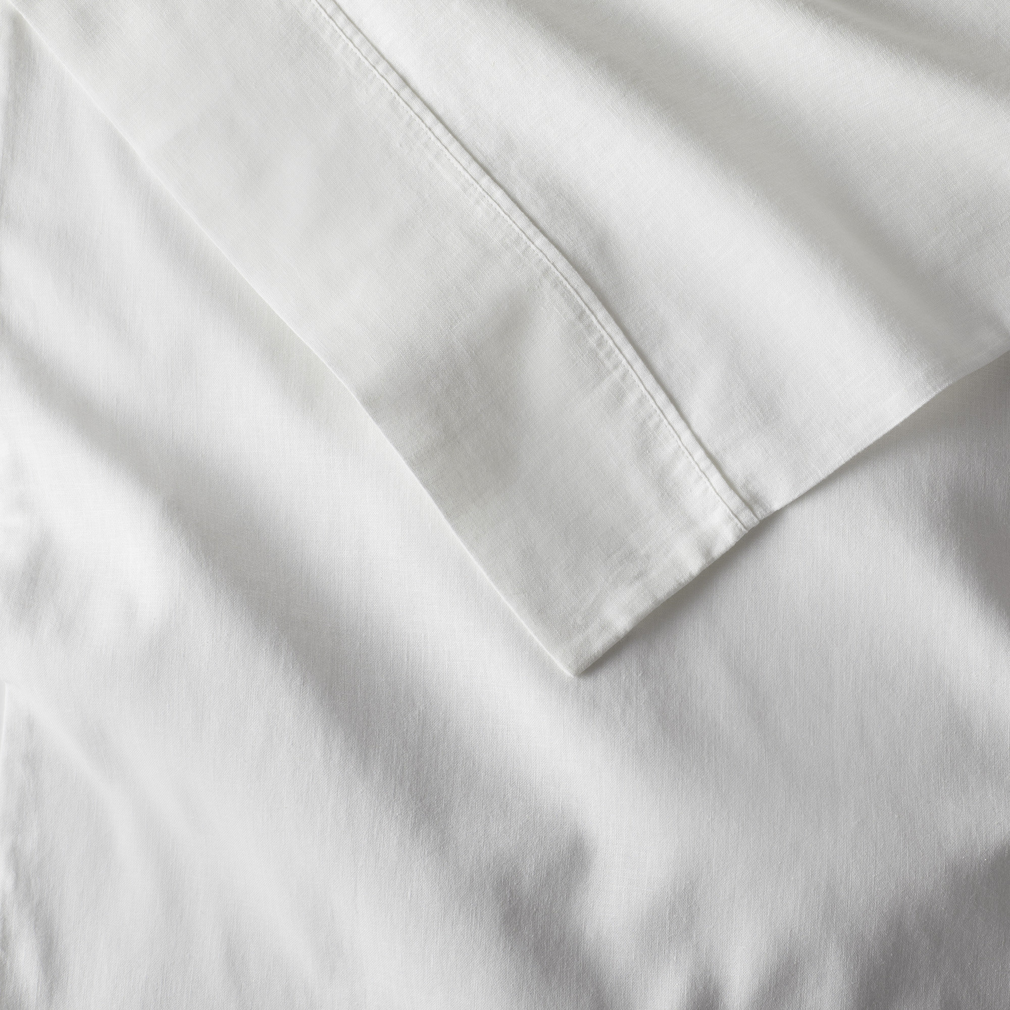 Jeffen Linen Blend Pillowcase Set, King, White