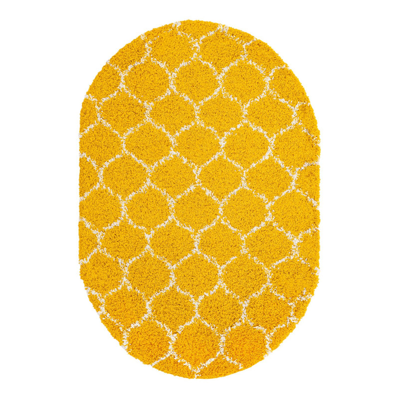 Geometric Indoor Rug, Oval 4' x 6'