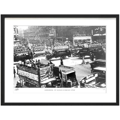 London, St Giles Circus 1910 by Francis Frith - Single Picture Frame Print