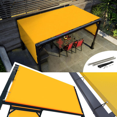 Housse de remplacement pour auvent Pergola imperméable Amgo Customize, blocage UV à 95%, avec tiges lestées en acier inoxydable