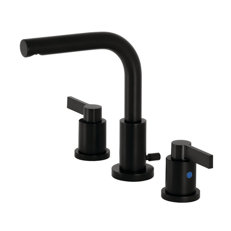 Robinet de salle de bain espacé Kingston, Noir mat