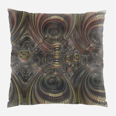 Geometric Microsuede Reversible Throw Pillow