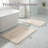 Lavish Home 2PC Bathroom Rugs - 2575 GSM Reversible Cotton Bathroom Mat Set-Machine Washable Bath Mats for Bathroom, Kitchen, Laundry Room (Ivory)-454925388