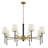 Saunders 40" Eight-Light Shaded Chandelier