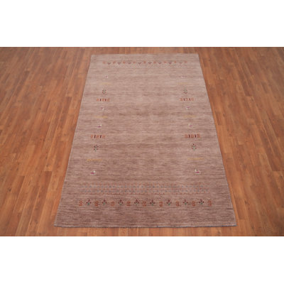 Tribal Gabbeh Style Handmade Area Rug 5x8